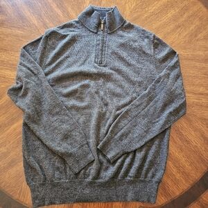 Club Room Charcoal Zip-Up Sweater Men's Size M